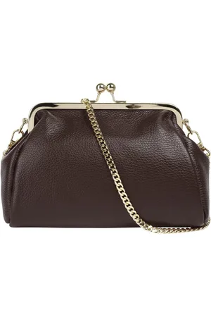 Cluty Abendtasche, echt Leder, Made in Italy