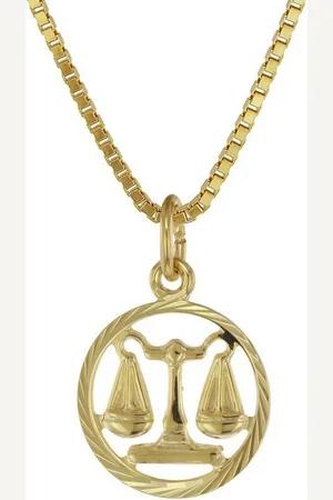 trendor Kette mit Anhänger Sternzeichen Waage 333 Gold + goldplattierte Kette - Verkäufer: uhrcenter