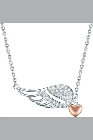 Rafaela Donata Silberkette Herz/Flügel silber/roségold, mit Zirkonia - Verkäufer: Juvalia