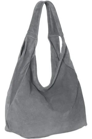 CASPAR Schultertasche Große Damen Ledertasche Hobo Bag - PREMIUM LINE - Modell No.618, samtig weich, angenehmer Tragekomfort, 100% italienisches Veloursleder - Verkäufer: & SIKORA