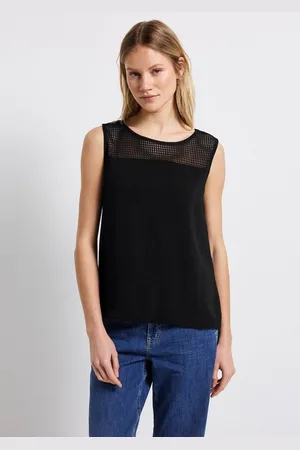 Street one Rundhalsshirt mit Rundhalsausschnitt