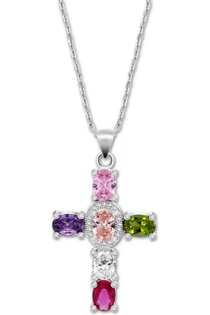 Lotus Silberkette Halskette Kreuz 925 (Halskette), Halskette Kreuz ca. 42cm, 925 Sterling Silber, Farbe: mehrfarbig - Verkäufer: Fit4Style Silberschmuck - IMPPAC