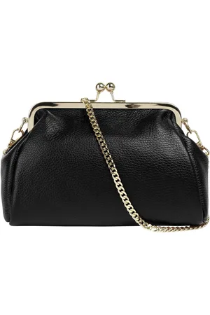 Cluty Abendtasche, echt Leder, Made in Italy