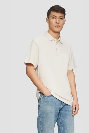QS by s.Oliver Poloshirt Poloshirt mit Waffelstruktur und Logo-Patch Kragen, Knopfleiste, Logo-Patch - Verkäufer: LuriX