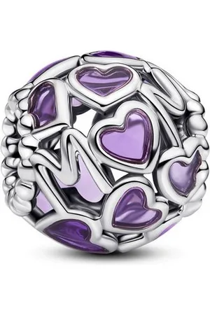 PANDORA Charm-Einhänger Charm Damen Herzen Mum Lila Emaille Sterling-Silber 793772C01 - Verkäufer: Karat24