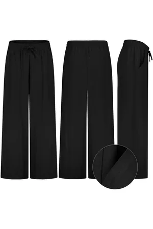 Sublevel Chinos Damen Luftige Sommerhose Freizeit Weit geschnitten Stoffhose Musselin - Verkäufer: fashion-victim-style