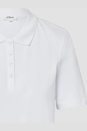 QS by s.Oliver Poloshirt Verkürztes Poloshirt aus Baumwollpiqué - Verkäufer: