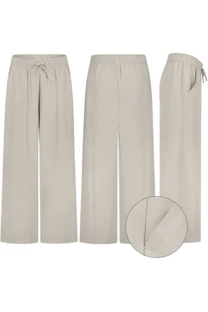 Sublevel Chinos Damen Luftige Sommerhose Freizeit Weit geschnitten Stoffhose Musselin - Verkäufer: fashion-victim-style