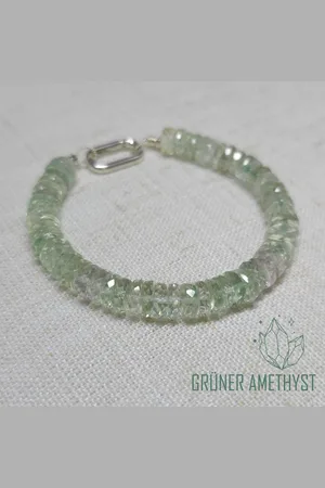 Golden Armband Grüner Amethyst Armband, Funkelnder grüner Edelstein Schmuck - Verkäufer: Touch GmbH