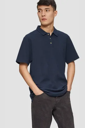 QS by s.Oliver Poloshirt Poloshirt mit Waffelstruktur und Logo-Patch Kragen, Knopfleiste, Logo-Patch - Verkäufer: LuriX