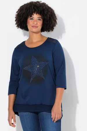 Angel of Style T-Shirt T-Shirt A-Linie cold dyed Glitzer-Stern - Verkäufer: Popken Fashion Group