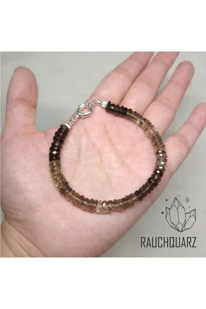 Golden Armband Facettiertes Rauchquarz Armband, zierliches Armband, Geschenk für sie - Verkäufer: Touch GmbH