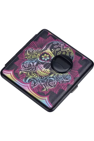 Champ Etui ZIGARETTENETUI Schädel Totenkopf mit Flaschenöffner 02 , Zigaretten Etui Zigarettenbox Zigarettendose Geschenk - Verkäufer: ANIK-Shop
