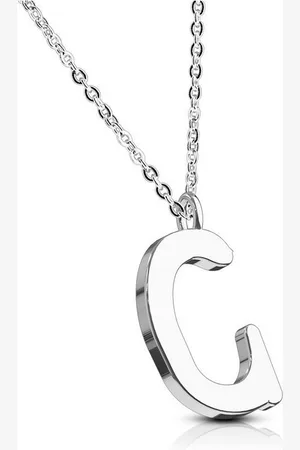 Bungsa Ketten-Set Kette Buchstaben Anhänger Silber aus Edelstahl Damen (1-tlg), Halskette Necklace - Verkäufer: