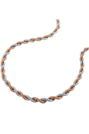 GALLAY Goldarmband Armband 2mm Kordelkette bicolor 9Kt GOLD 18cm - Verkäufer: joyesboutique