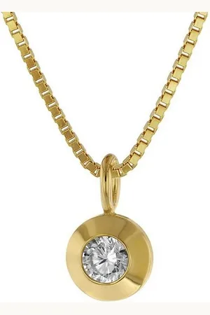 trendor Kette mit Anhänger Gold Anhänger mit Zirkonia an goldplattierter Kette - Verkäufer: uhrcenter