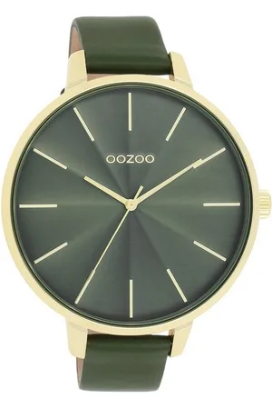 Oozoo Quarzuhr XL Damenuhr C11257 Goldfarben Lederband Grün 48 mm - Verkäufer: Jäckle Uhrenhandel e.K.