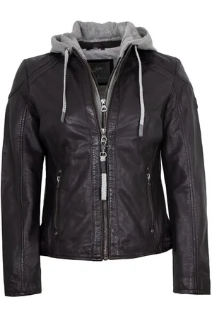 Mauritius Lederjacke GWAlice - Damen Lederjacke Lammnappa Kapuze plum - Verkäufer: Lederjacken24