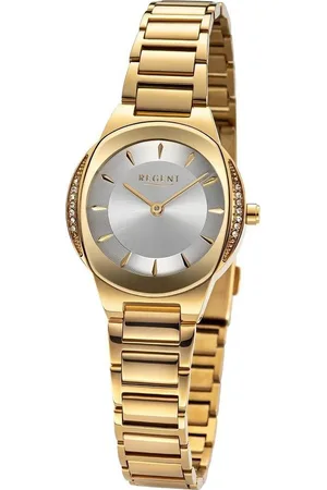 Regent Quarzuhr Damen Armbanduhr Analog, (Analoguhr), Damen Armbanduhr rund, extra groß (ca. 28,5mm), Metallarmband - Verkäufer: Fit4Style Silberschmuck - IMPPAC