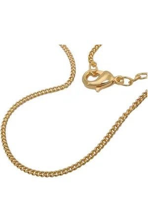 GALLAY Collier Kette 1,7mm Panzer flach 2x diamantiert 9Kt GOLD 45cm - Verkäufer: joyesboutique