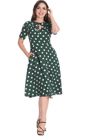 Banned Retro A-Linien-Kleid Retro Swingkleid Set Sail Vintage Polka Dot Dress 50s Pünktchen Kleid - Verkäufer: Schompi Trading e.K.