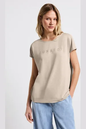 Street one T-Shirt mit Wording aus Schmucksteinen