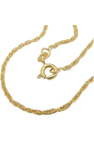 GALLAY Collier Kette 1,6mm Doppelanker gedreht Kordelkette 9Kt GOLD 42cm - Verkäufer: joyesboutique