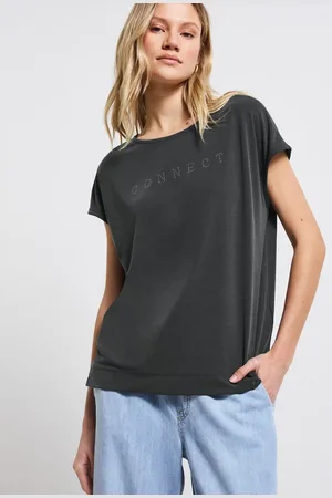 Street one T-Shirt mit Wording aus Schmucksteinen