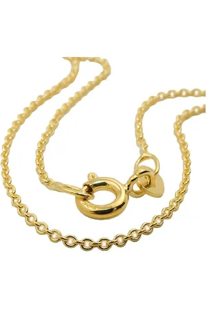 GALLAY Collier Kette 1,1mm Ankerkette rund 9Kt GOLD 38cm - Verkäufer: joyesboutique