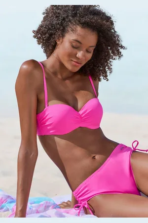 Venice Beach Bikini-Hose Lucky aus gerippter Strukturware
