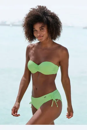 Venice Beach Bikini-Hose Lucky aus gerippter Strukturware
