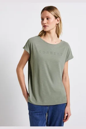 Street one T-Shirt mit Wording aus Schmucksteinen