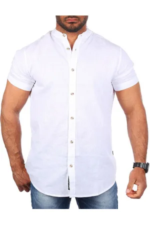 Carisma Kurzarmhemd Herren Leinen Baumwoll Mix Casual Hemd 9337 Regular Kurzarm Stehkragenkragen Uni - Verkäufer: fresh-style
