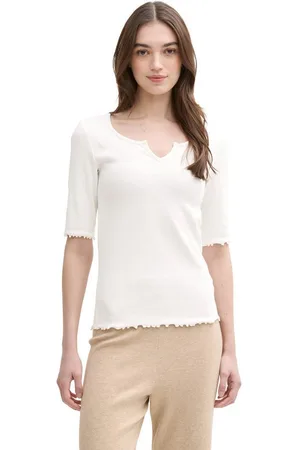 TOM TAILOR T-Shirt mit Rippstruktur