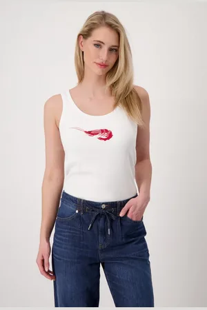 monari Tanktop Top Shrimp Mit tiefem Rundhalsausschnitt