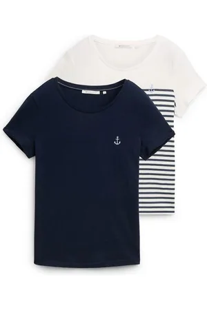 TOM TAILOR Print-Shirt (Set, 2-tlg) im Doppelpack mit Anker-Motiv