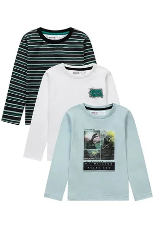 Minoti Langarmshirt 3er-Pack bedruckte Langarm-T-Shirts (1y-8y) - Verkäufer: