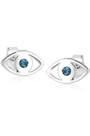Elli Paar Ohrstecker Evil Eye Schutzsymbol Kristalle Silber, Evil Eye - Verkäufer: JULIE & GRACE GmbH