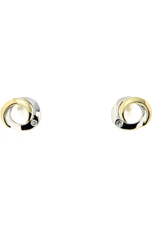 Firetti Paar Ohrstecker Schmuck Geschenk Gold 333 Ohrschmuck ineinander verschlungene Kreise, mit Brillant - eingeriebene Fassung