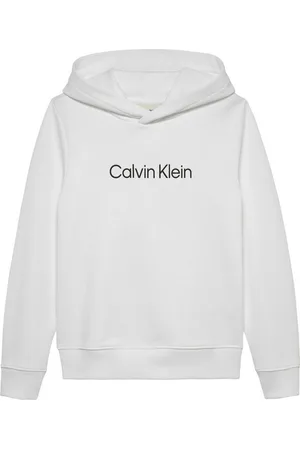 Calvin Klein Kapuzensweatshirt Inst. Logo Reg. Terry Hoodie für Kinder bis 16 Jahre und mit Logoschriftzug