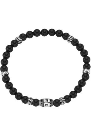 Giorgio Martello Armband schwarzer Achat, Tigerauge oder synth. Türkis, Silber 925
