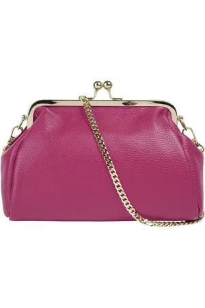 Cluty Abendtasche, echt Leder, Made in Italy