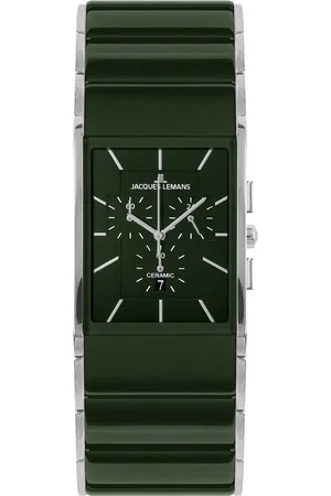 Jacques Lemans Chronograph Dublin, 1-1941G, Quarzuhr, Armbanduhr, Damenuhr, Herrenuhr, Keramik, Stoppfunktion