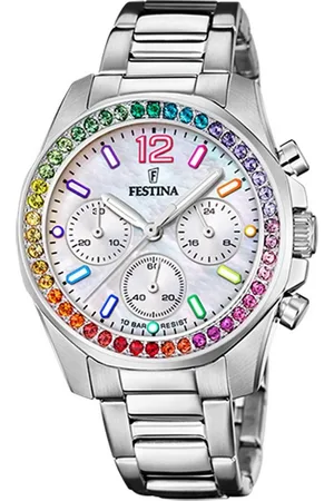 Festina Quarzuhr Damenuhr Perlmuttzifferblatt Rainbow - Modell: 20606_2 - Verkäufer: Uhren4you
