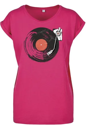 Youth Designz Print-Shirt "Plattenspieler" Damen T-Shirt als Statement Geschenk Frauen Print mit stylischen Retro Aufdruck - Verkäufer: EmDa Trading GmbH