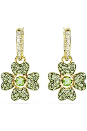 Swarovski Paar Creolen IDYLLIA, KLEEBLATT, 5670664, mit ® Kristall Swarovsi® Zirkonia - Einhänger abnehmbar