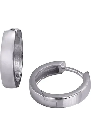 GoldDream Paar Creolen Creole Matt Ohrring Weißgold (Creolen), Damen, Herren Creolen aus 333 Weißgold - 8 Karat, Farbe: - Verkäufer: Fit4Style Silberschmuck - IMPPAC