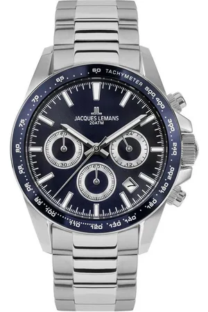 Jacques Lemans Chronograph Liverpool, 1-1877G, Quarzuhr, Armbanduhr, Herrenuhr, Edelstahlarmband,bis 20 bar wasserd.