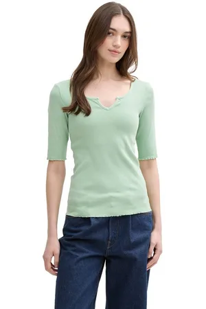 TOM TAILOR T-Shirt mit Rippstruktur