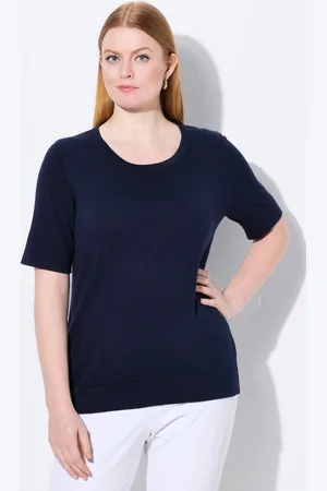 Ulla Popken Strickpullover Twinset-Pullover Rundhals Halbarm Pima Cotton - Verkäufer: Popken Fashion Group
